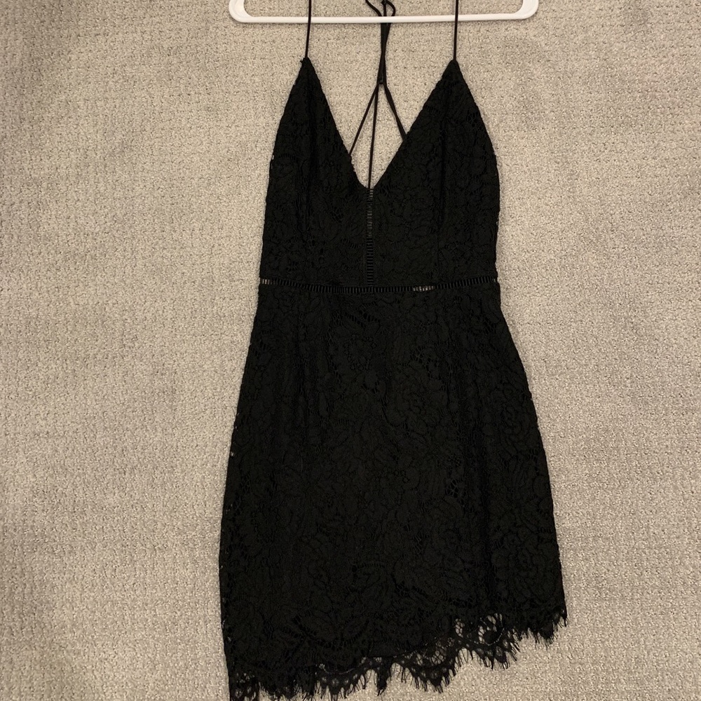 Nordstrom Store Asymmetrical Lace LBD Size M